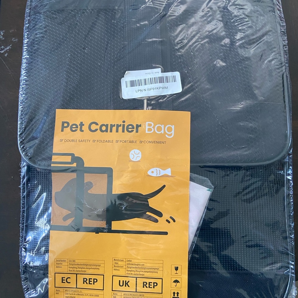 Pet Carrier Bag - Black - Picture 3 of 5